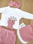 Kız Bebek 5 Li Hastane Çıkışı Pembe Süslü Zıbın Seti STL5183 2