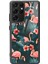 Samsung Galaxy S-21 Ultra Flamingo Leaf Tasarımlı Glossy Telefon Kılıfı 1