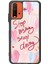 Xiaomi Redmi 9t Pembe Motto Tasarımlı Glossy Telefon Kılıfı 1