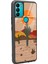 General Mobile Gm 21 Plus Retro Kaktüs Güneş Tasarımlı Glossy Telefon Kılıfı 2