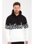 Unisex Kapüşonlu Kanguru Cepli Baskılı Iki Renk Sweatshirt 1