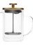 Pia Çift Cidarlı Borosilikat Cam Gold French Press 800 ml 1