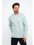 Nakışlı Buz Mavisi  Sweatshirt  Erkek 5301 2