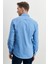 Erkek Açık Mavi Slim Fit Dar Kesim Düğmeli Yaka Flanel Oduncu Kışlık Gömlek 4