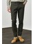 ALTINYILDIZ CLASSICS Erkek Yeşil Slim Fit Dar Kesim Armürlü Esnek Casual Pantolon 1