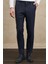 ALTINYILDIZ CLASSICS Erkek Lacivert Slim Fit Dar Kesim Desenli Beli Lastikli Esnek Pantolon 1