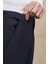 ALTINYILDIZ CLASSICS Erkek Lacivert Slim Fit Dar Kesim Desenli Beli Lastikli Esnek Pantolon 3