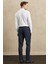 ALTINYILDIZ CLASSICS Erkek Lacivert Slim Fit Dar Kesim Desenli Beli Lastikli Esnek Pantolon 5