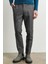 ALTINYILDIZ CLASSICS Erkek Gri Slim Fit Dar Kesim Flanel Desenli Beli Lastikli Esnek Pantolon 1