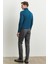 ALTINYILDIZ CLASSICS Erkek Gri Slim Fit Dar Kesim Flanel Desenli Beli Lastikli Esnek Pantolon 4