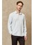 ALTINYILDIZ CLASSICS Erkek Yeşil-beyaz Slim Fit Dar Kesim Klasik Yaka Armürlü Gömlek 1
