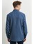 ALTINYILDIZ CLASSICS Erkek Indigo Slim Fit Dar Kesim Düğmeli Yaka Flanel Oduncu Gömlek 5