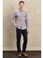 ALTINYILDIZ CLASSICS Erkek Bordo Slim Fit Dar Kesim Düğmeli Yaka Armürlü Gömlek 2