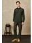ALTINYILDIZ CLASSICS Erkek Haki Slim Fit Dar Kesim Italyan Yaka %100 Pamuk Gofre Gömlek 2