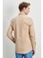 ALTINYILDIZ CLASSICS Erkek Bej Slim Fit Dar Kesim Düğmeli Yaka %100 Pamuk Desenli Gömlek 4