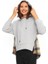 Kadın Ekose Garnili Kapşonlu Sweatshirt 3