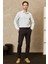 ALTINYILDIZ CLASSICS Erkek Kahverengi Slim Fit Dar Kesim Armürlü Esnek Casual Pantolon 2