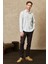ALTINYILDIZ CLASSICS Erkek Kahverengi Slim Fit Dar Kesim Armürlü Esnek Casual Pantolon 3