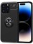 Apple iPhone 14 Pro Focus Serisi Yüzük Standlı Silikon Kılıf - Siyah 1