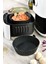 Silikon Pişirme Kalıbı Hava Fritözü Kalıbı Airfryer Aksesuar Tüm Fritözlere Uyumlu Siyah 4