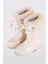 Campera Charol Soft Nacar Çocuk Kürklü Açık Bej Yağmur Çizmesi W10239-002 V1 3