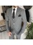 Italyan Stil Slim Fit Ceket Yelek Pantolon Takım Elbise Siyah T8355 1
