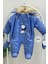Mojo Unisex Bebek Ayı İşlemeli Kozmonot Uyku Tulumu 6213 Mavi 1