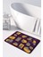 Sevimli Tasarımlı Mikrofiber Banyo Paspası, Kaymaz Taban, Makinede Yıkanabilir (40X60) 2
