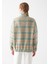 Mavi Kadın Yarı Fermuarlı Dik Yaka Kareli Sweatshirt 1210297-83177