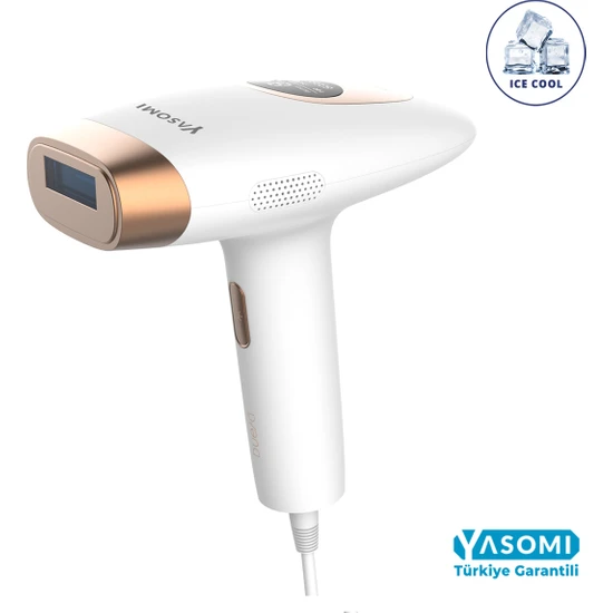 Yasomi AI17 Buz Başlıklı Lazer Epilasyon Cilt Gençleştirme ve Akne Giderici Cihazı Beyaz 990000+ Atım ( Yasomi Türkiye Garantili )