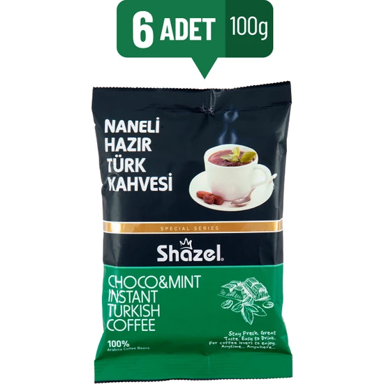 Shazel- Naneli Hazır Türk Kahvesi 100 gr x 6