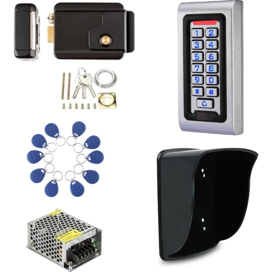 Electrimax P110 Metal Kasa Rfid Şifreli Kapı Kilidi Kartlı Geçiş Kontrol Sistemi
