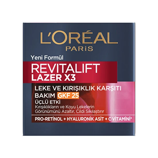 L'Oréal Paris Leke ve  Karşıtı Bakım Kremi Revitalift Laser X3 GKF20  50 ml