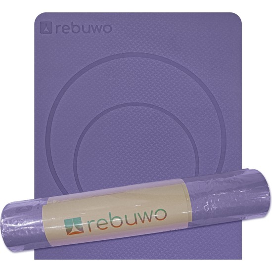 Rebuwo Halka Tasarımlı Tpe Mat Yoga Mat Pilates Mat 8mm