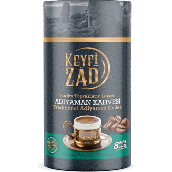 Keyfizad Adıyaman Kahvesi 8 Enfes Lezzet Silindir Kutu 250 gr (YUMUŞAK İÇİM)