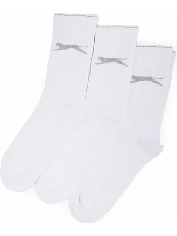 Slazenger Jago Erkek Spor Çorap 40-44 Beyaz 3 Lü Paket V2
