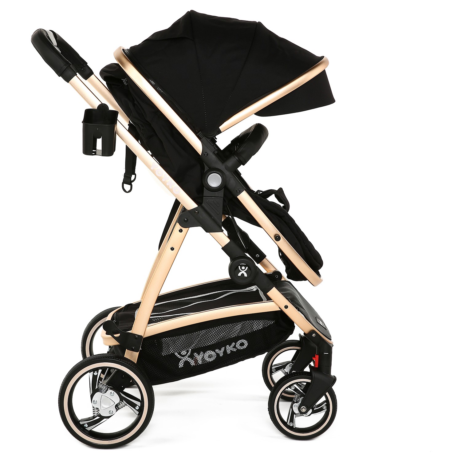 Yoyko City Seyahat Sistem Bebek Arabası 3 İn 1 Siyah Rose