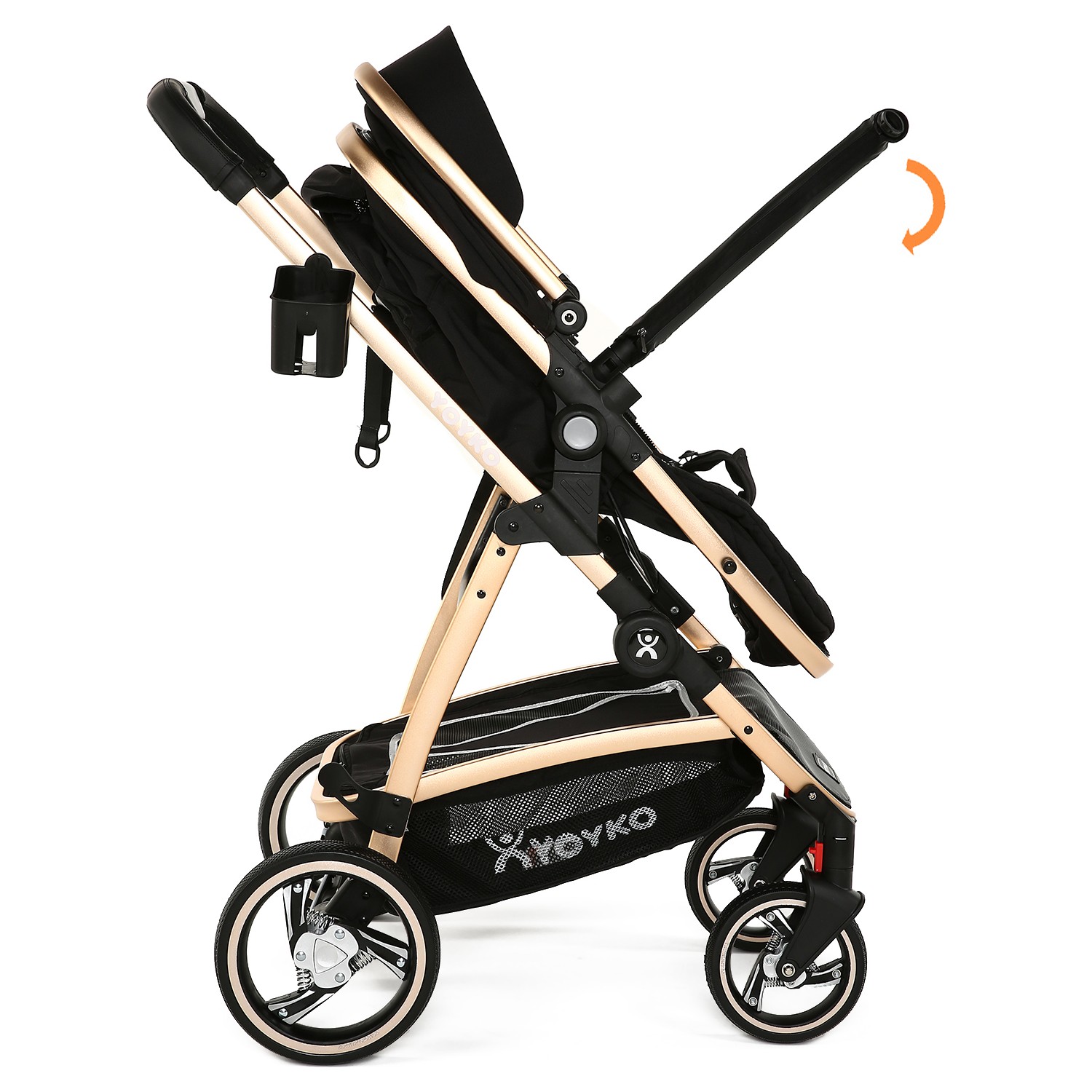 Yoyko City Seyahat Sistem Bebek Arabası 3 İn 1 Siyah Rose