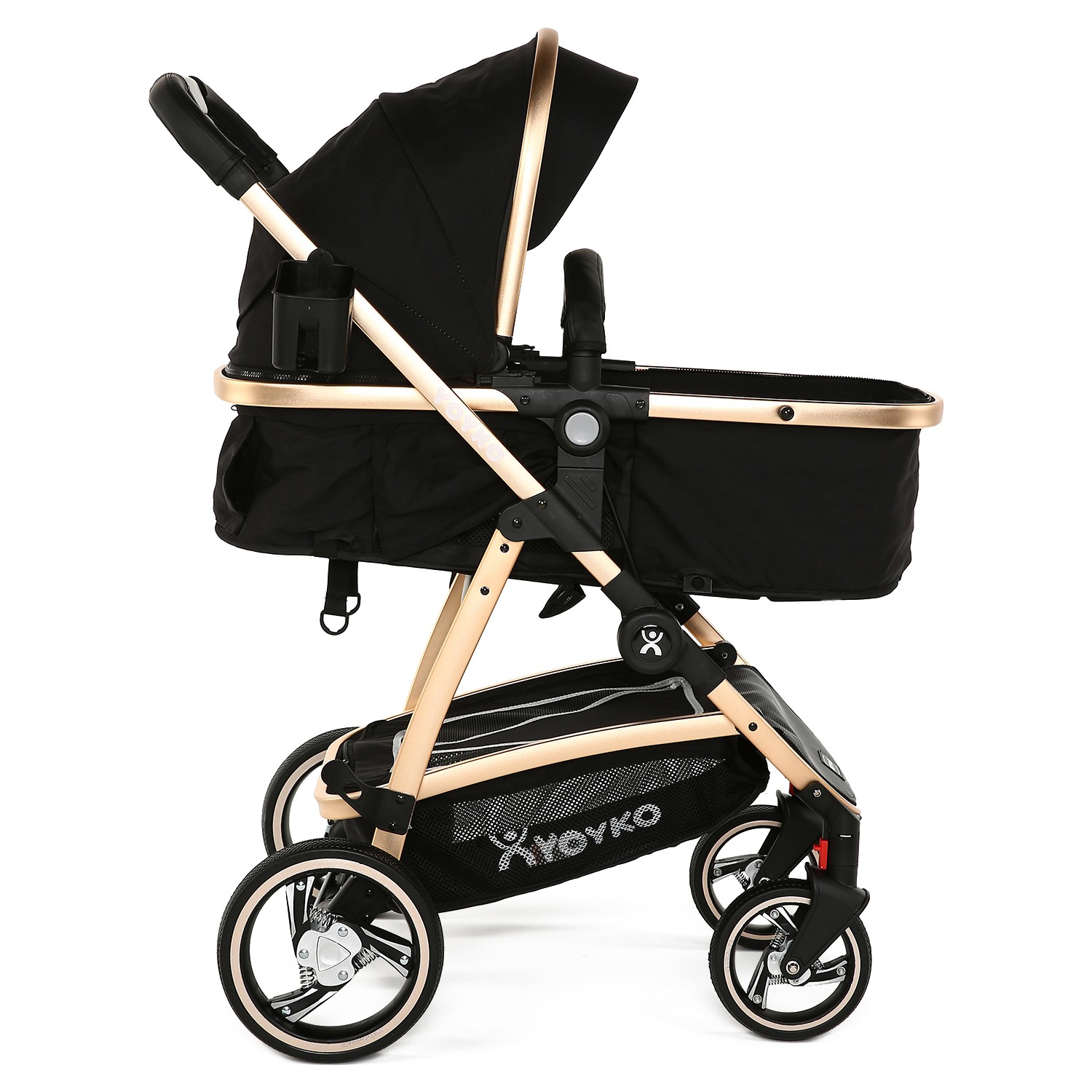 Yoyko City Seyahat Sistem Bebek Arabası 3 İn 1 Siyah Rose