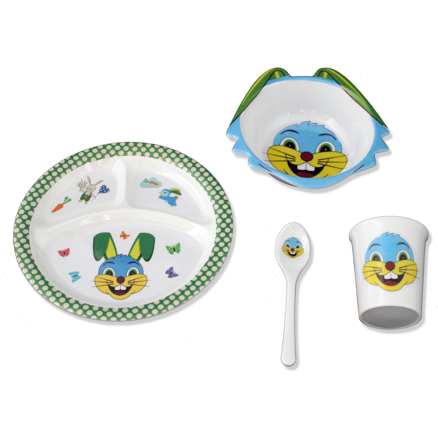 Cmk Bebek Mama Seti 4 Parça Melamin Mama Takımı Tabak Kase