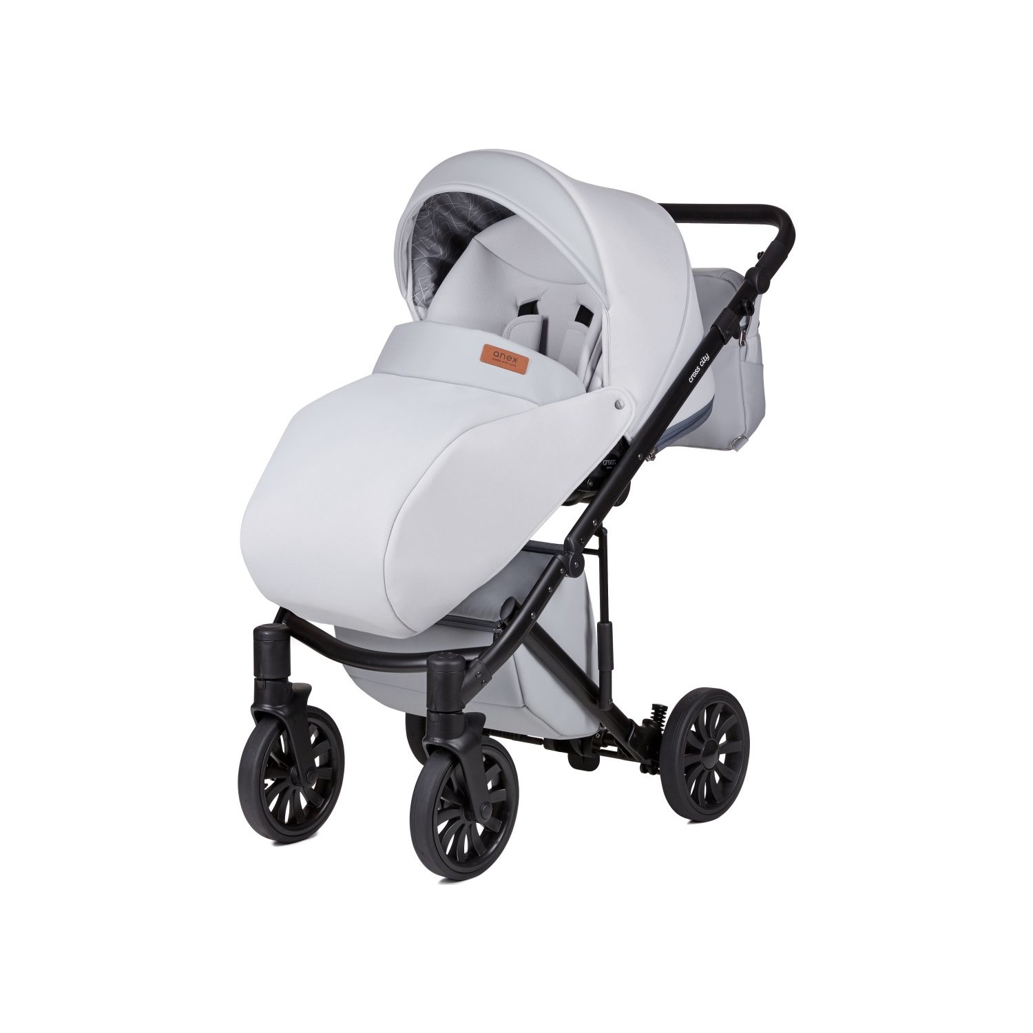 Anex® Cross City Bebek Arabası Kalay Grisi Anex Deri