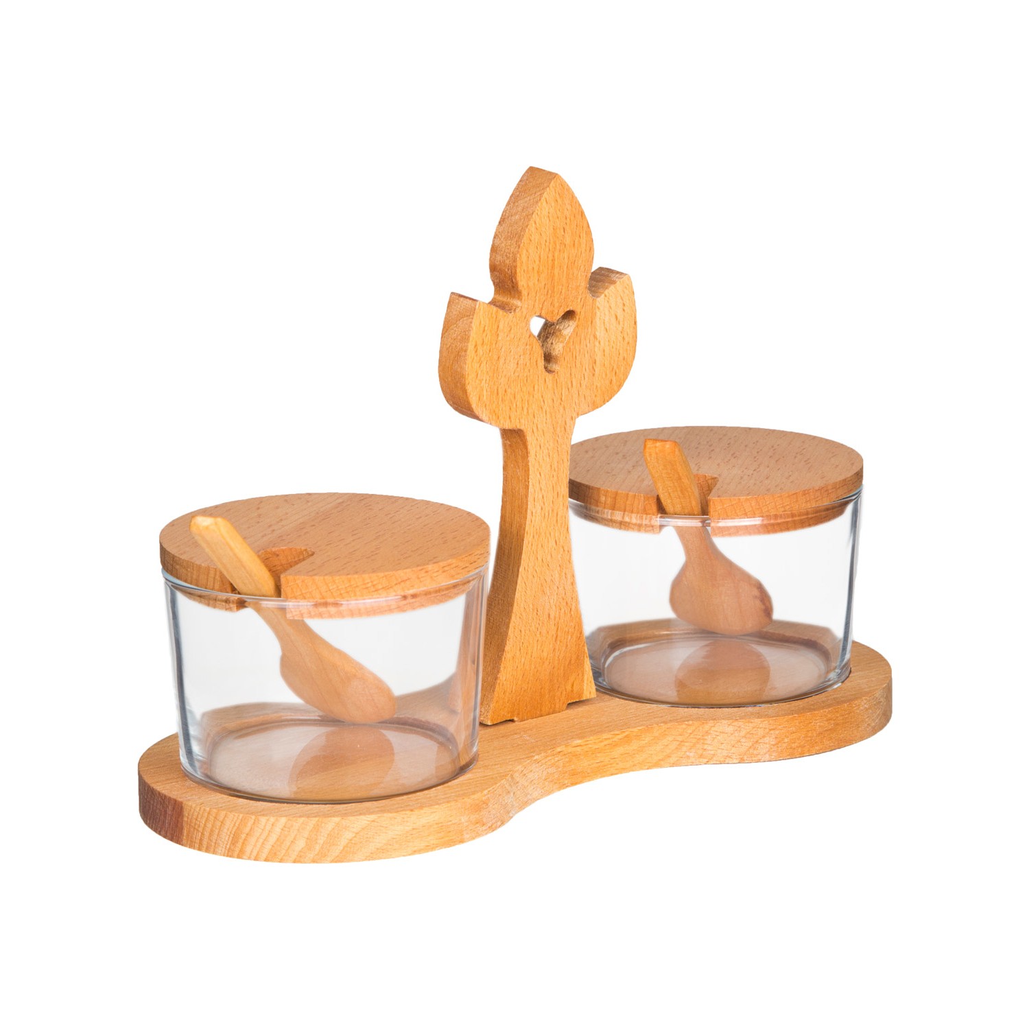 Joy Kitchen Ahşap Tulip 2'li Kaşıklı Baharatlık Seti Fiyatı