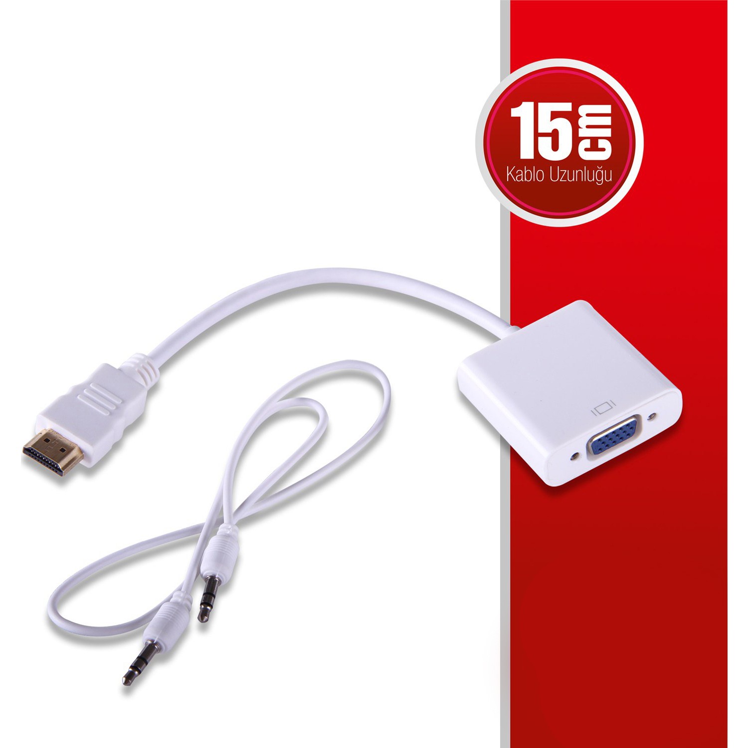 Qport Q Hd Vgj 15cm Hdmi To Vga Ses Girisli Cevirici Fiyati