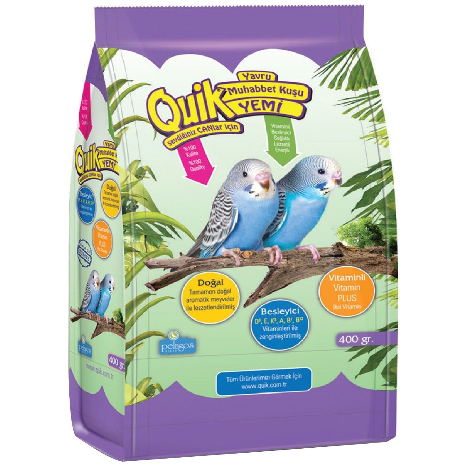 Quik Junior Yavru Muhabbet Yemi 400Gr (Muhabbet Krakeri Fiyatı