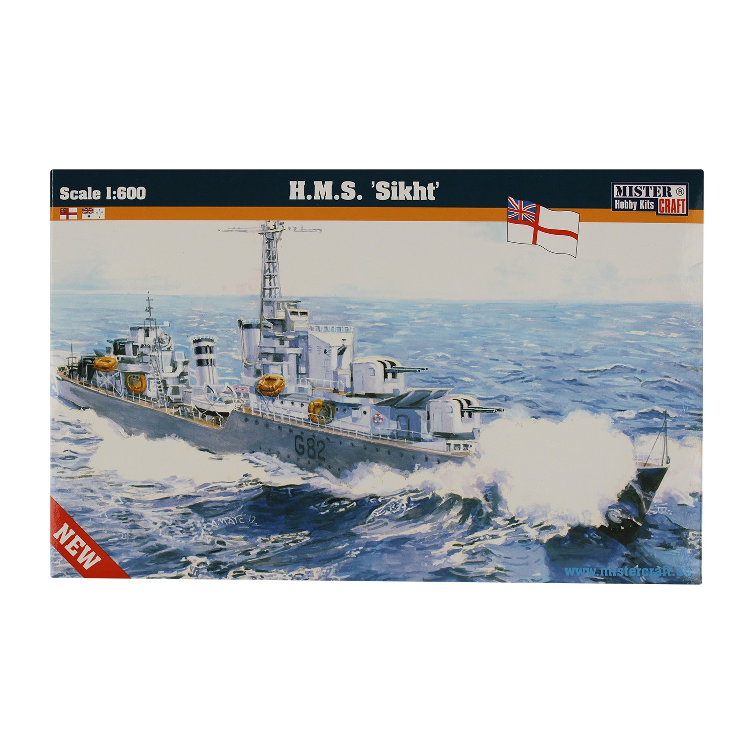 HMS "Sikht" F82 model kit   1/600 Mister Craft # S-95