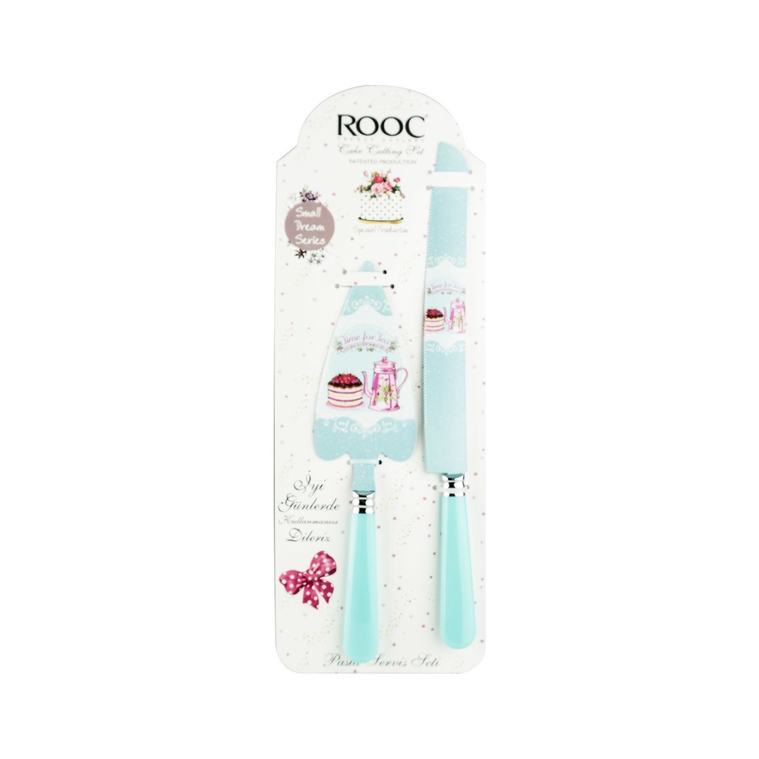 Rooc Pasta ve Çaydanlık Desenli (Yesil) Pasta Bıçağı ve Fiyatı