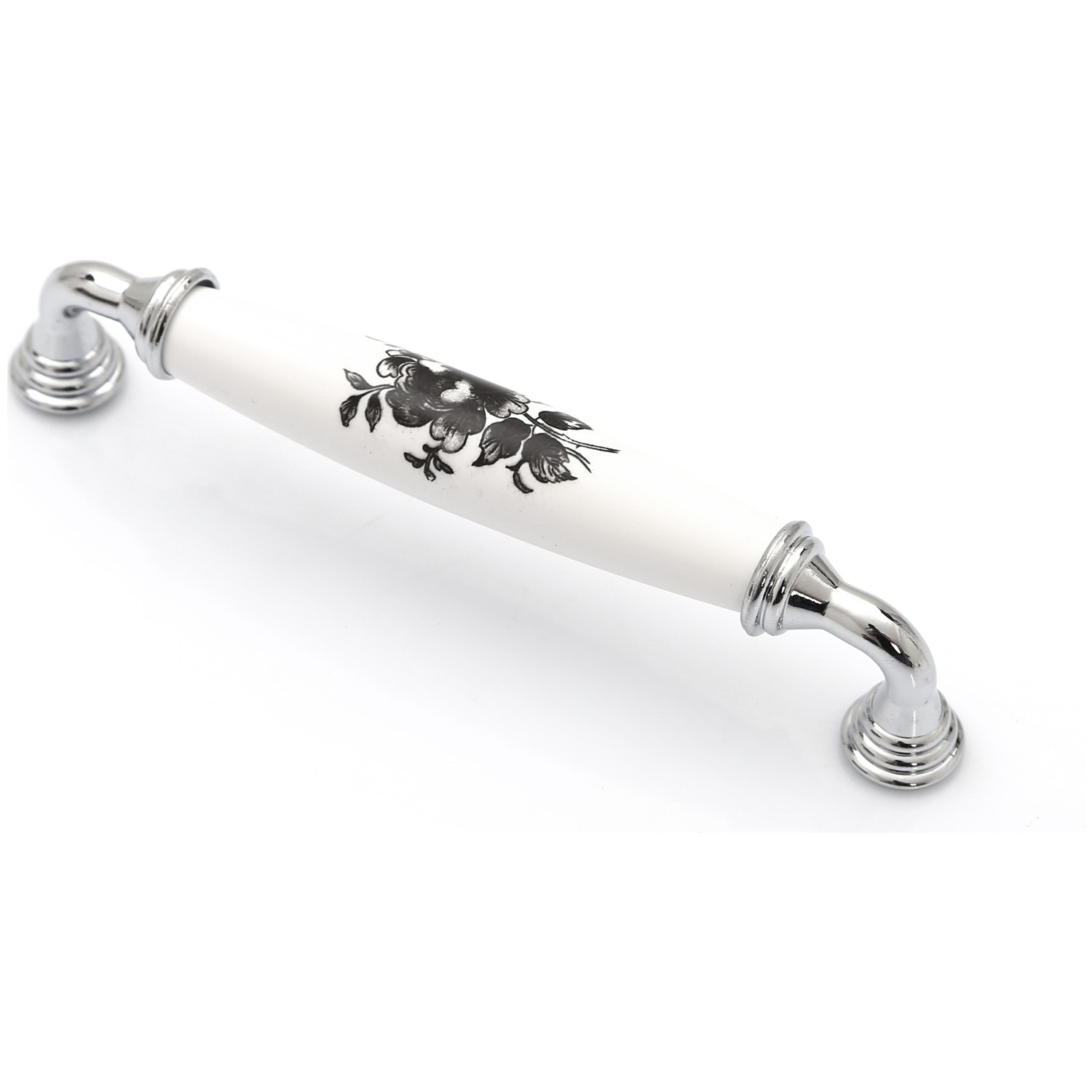 Arvax Porselen Görünüm Siyah Gül Kulp Dolap Çekmece Arvax Porselen Görünüm Siyah Gül Kulp Dolap Çekmece