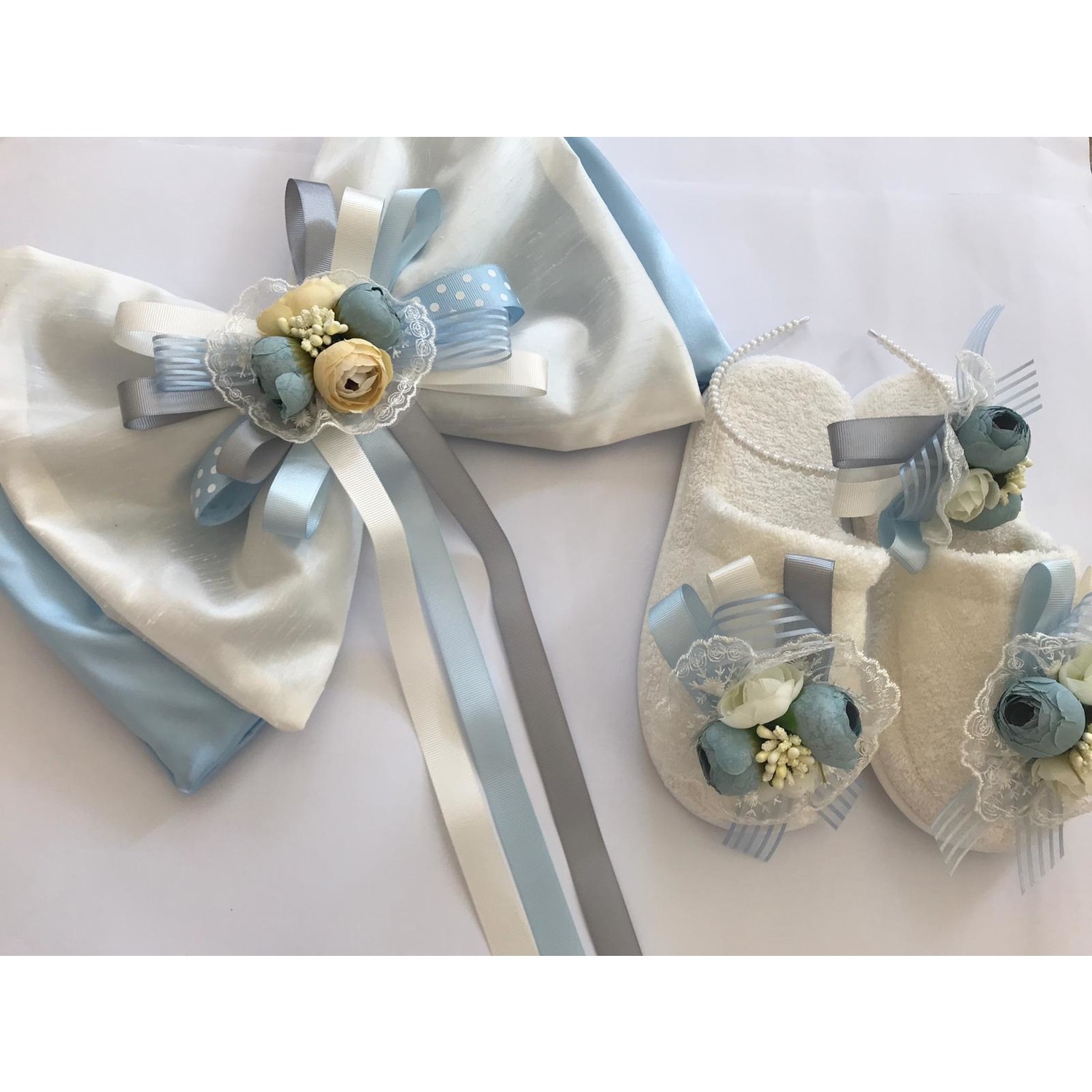 Derin Bebe AnneBebek Yatağı Süsü ve Lohusa Terlik Takım