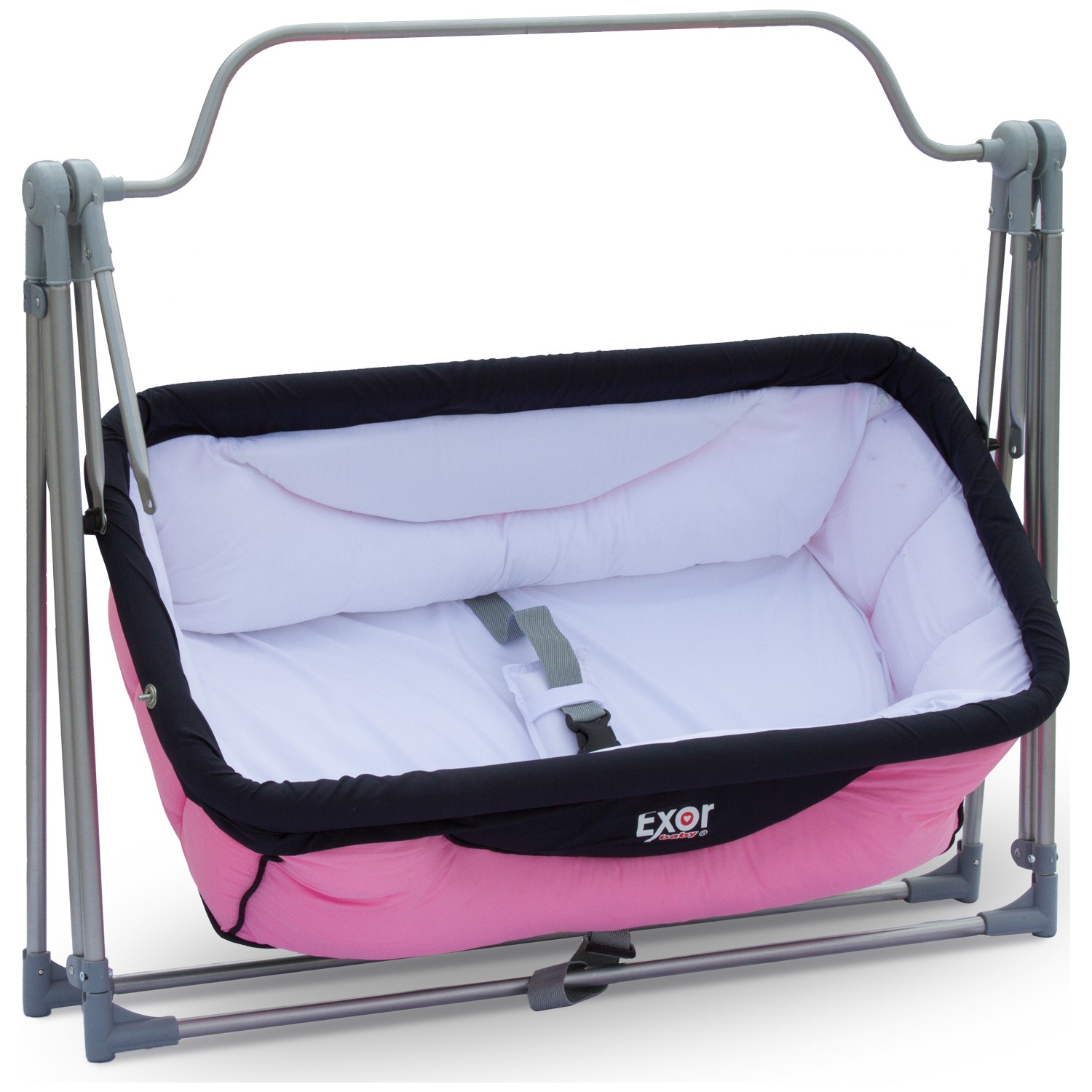 Exor Baby Portatif Bebek Beşiği Hamağı / PembeLacivert Exor Baby Portatif Bebek Beşiği Hamağı / PembeLacivert