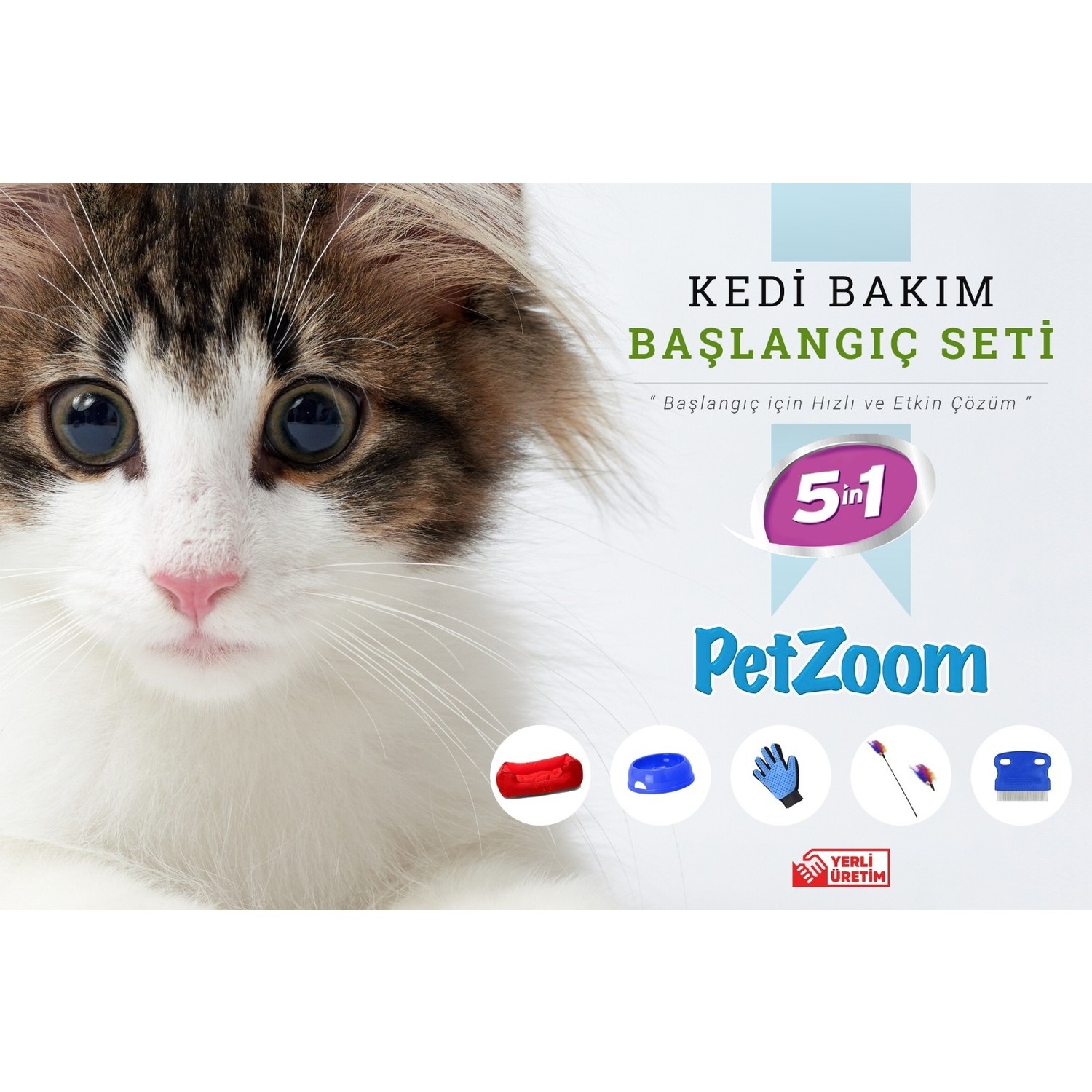 Petzoom Kedi Bakım ve Başlangıç Seti 5 Lİ Fiyatı